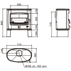 Salamandra A Lenha Ovalia Ferro Fundido Godin